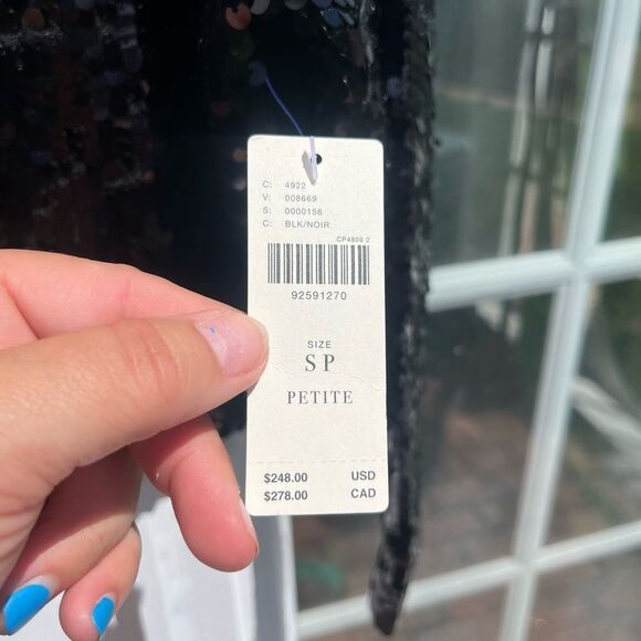 Anthropologie The Alani Cashmere Mock-Neck Sweater by Pilcro Sequin Edition NWT - Picture 14 of 16